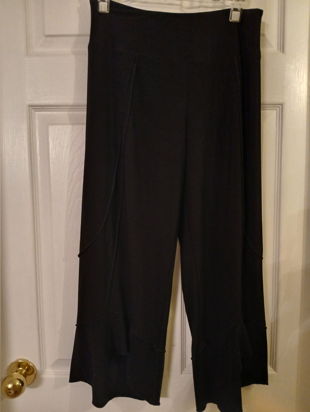 Sympli Canada "Rapt" Wide-Leg Cropped Fluid Jersey Pants Size 8